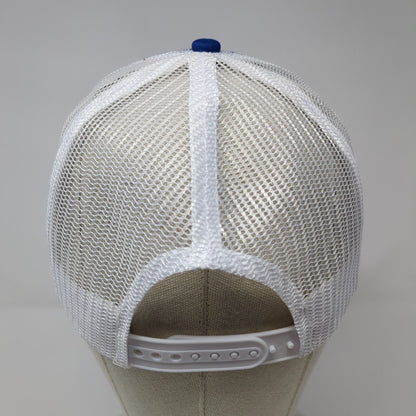 AFT Adams Family Tackle Snapback Trucker Hat Blue One Size Mesh Back