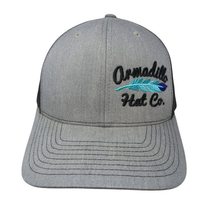 Armadillo Hat Co. Snapback Mesh Back Trucker Hat Gray One Size Richardson