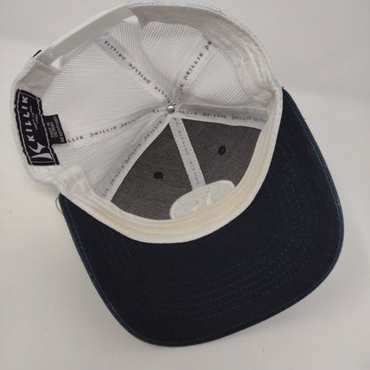 Killik Ladies Snapback Trucker Hat Blue OSFM Adjustable Embroidered Mesh Back