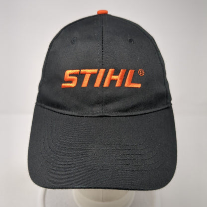STIHL Outfitters Strapback Hat Black One Size Adjustable Embroidered 6 Panel