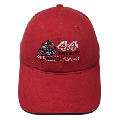 NU-FIT Baseball Cap Red M 4x4 Products Canada Off-Road Truck Graphic Hat Cotton
