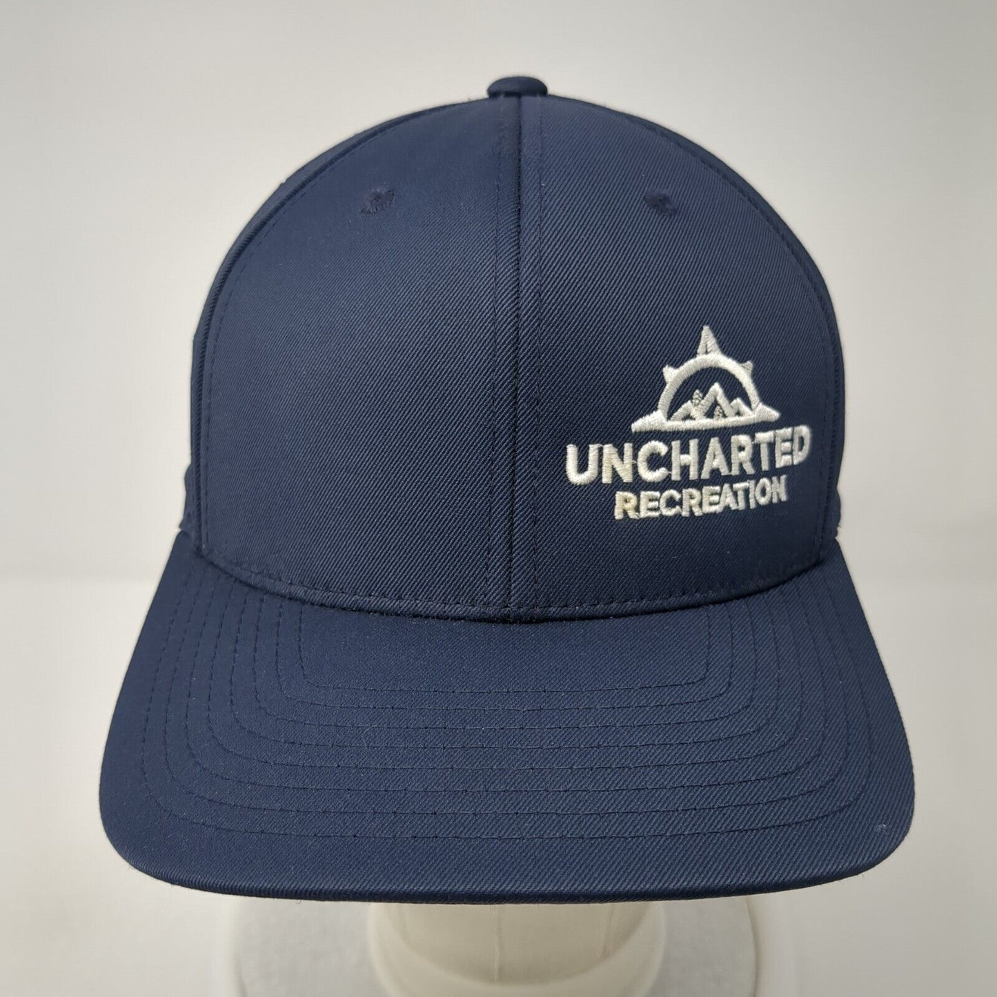 Uncharted Recreation Fitted Hat Blue S/M Embroidered 474F Pacific Headwear
