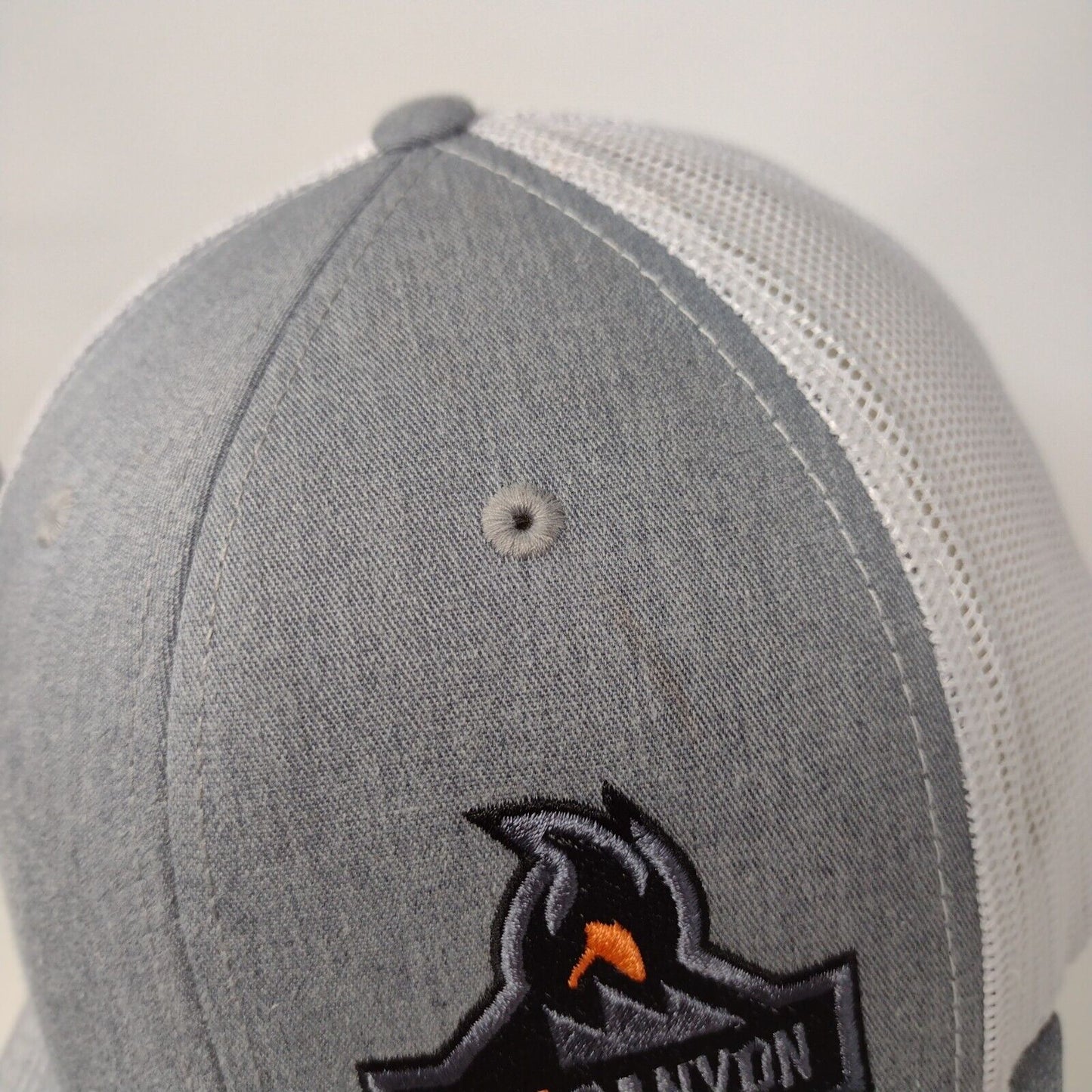 Dry Canyon Snapback Mesh Back Trucker Hat Gray OSFA Embroidered
