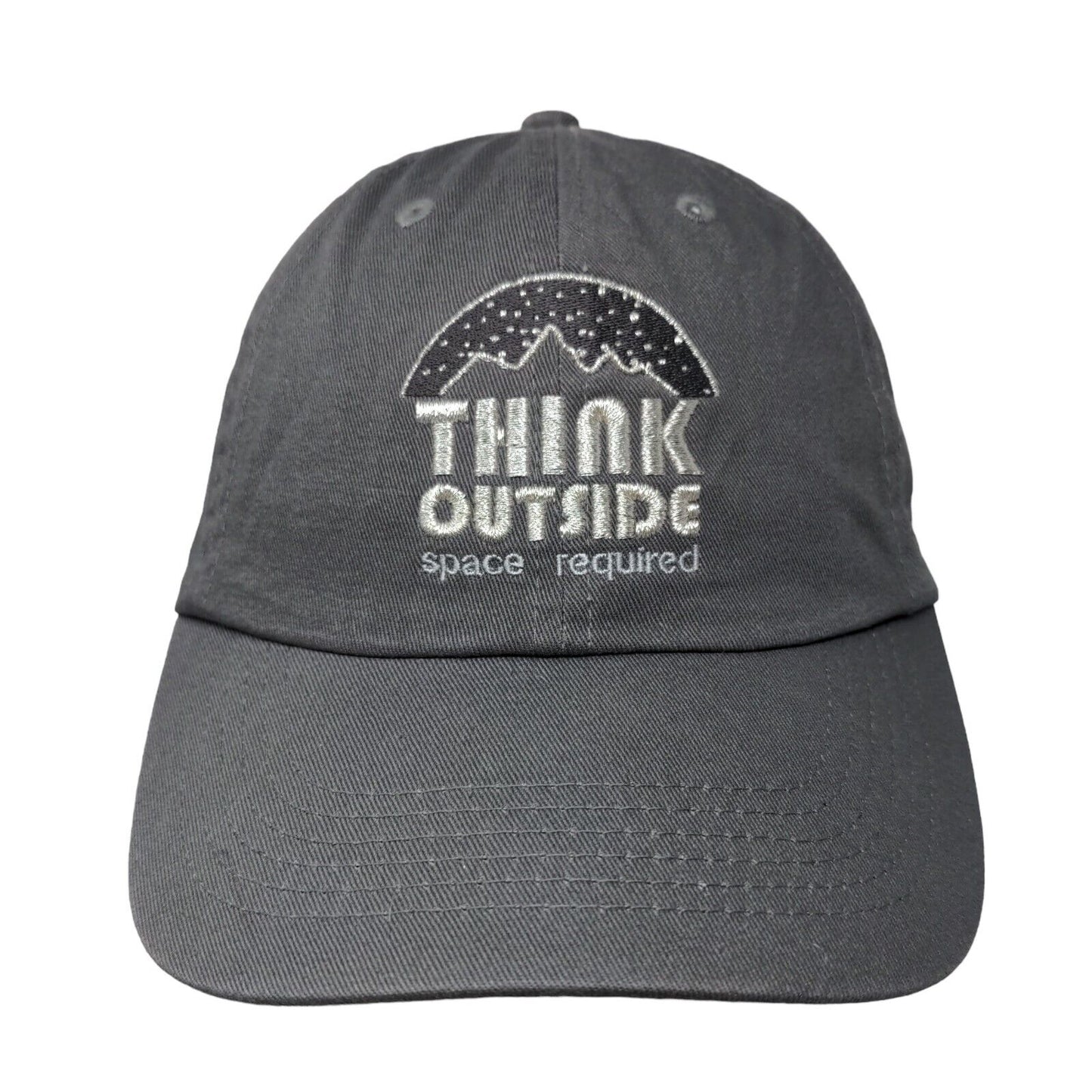 Think Outside Space Required Slideback Hat Gray One Size Embroidered