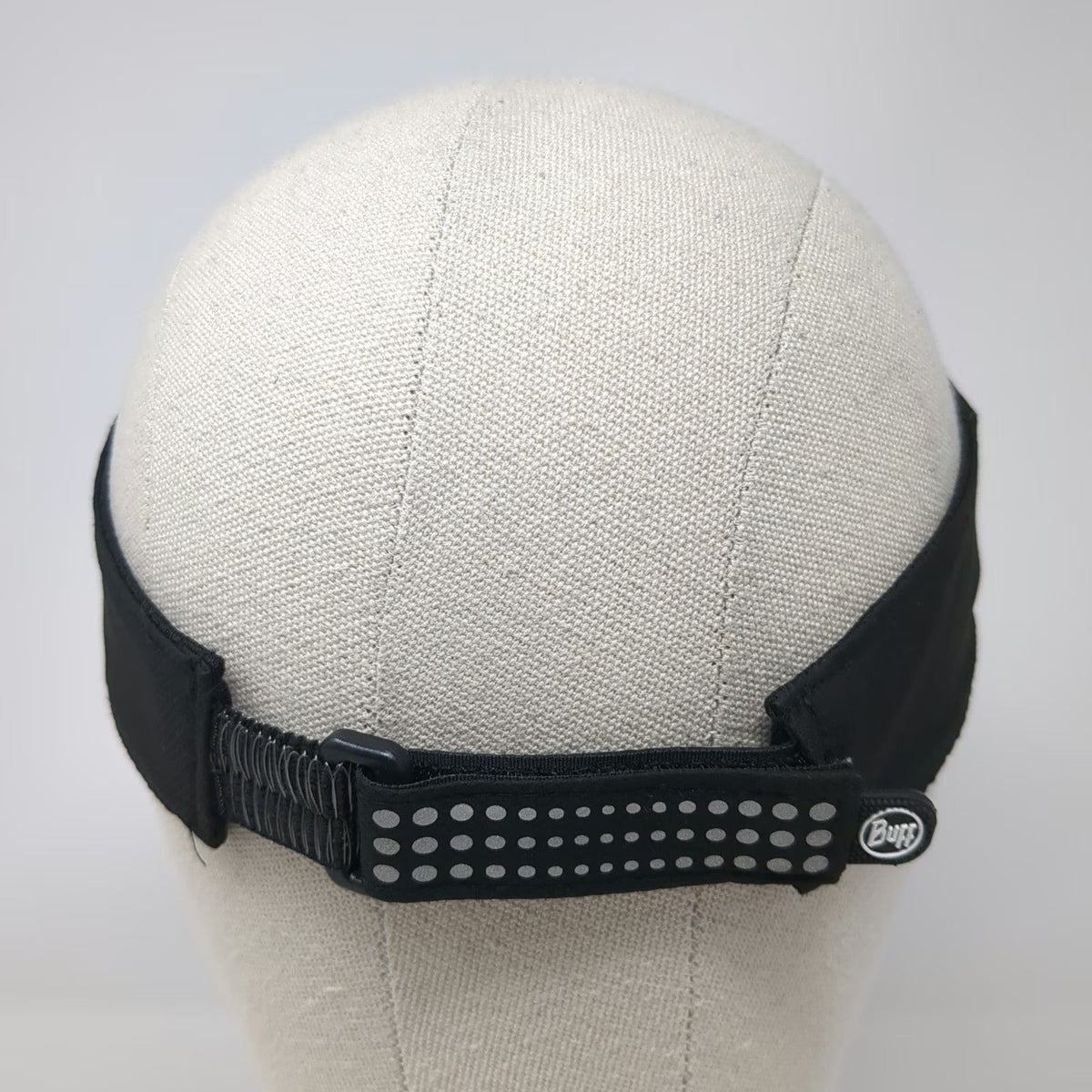 Buff Visor Black One Size Performance Running Logo Hat Reflective Strapback