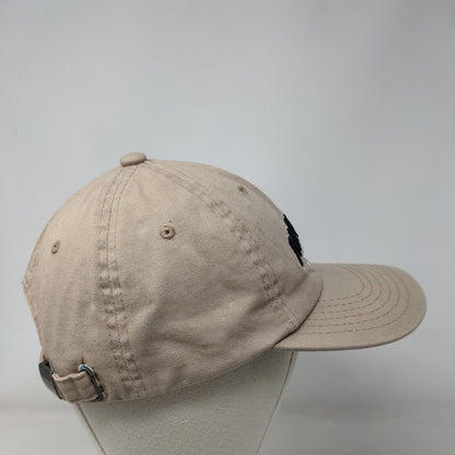 Palm Beach Slideback Hat Tan One Size Adjustable Embroidered E by Elidan