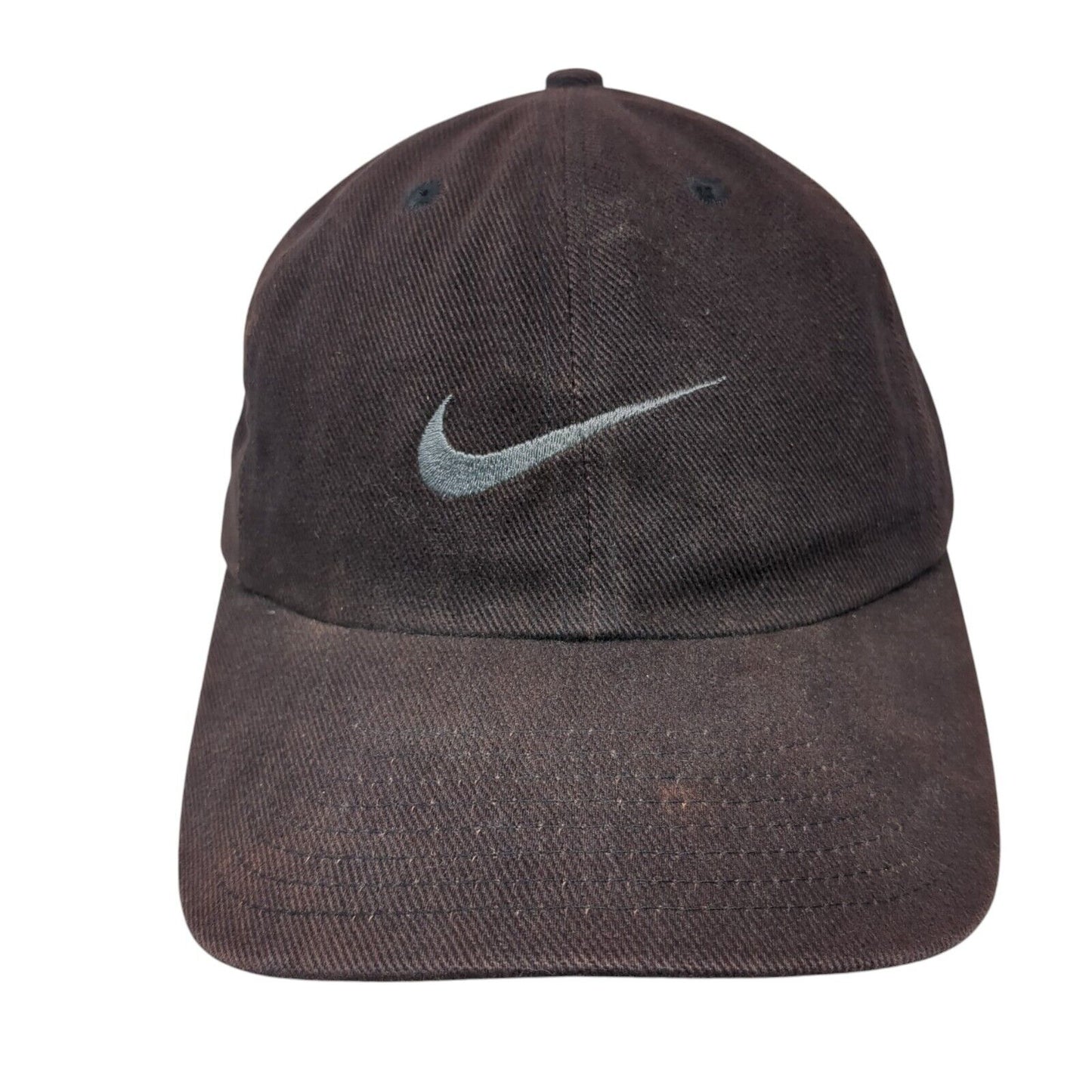 Nike Slideback Hat Black One Size Adjustable Embroidered Swoosh 6 Panel Cotton