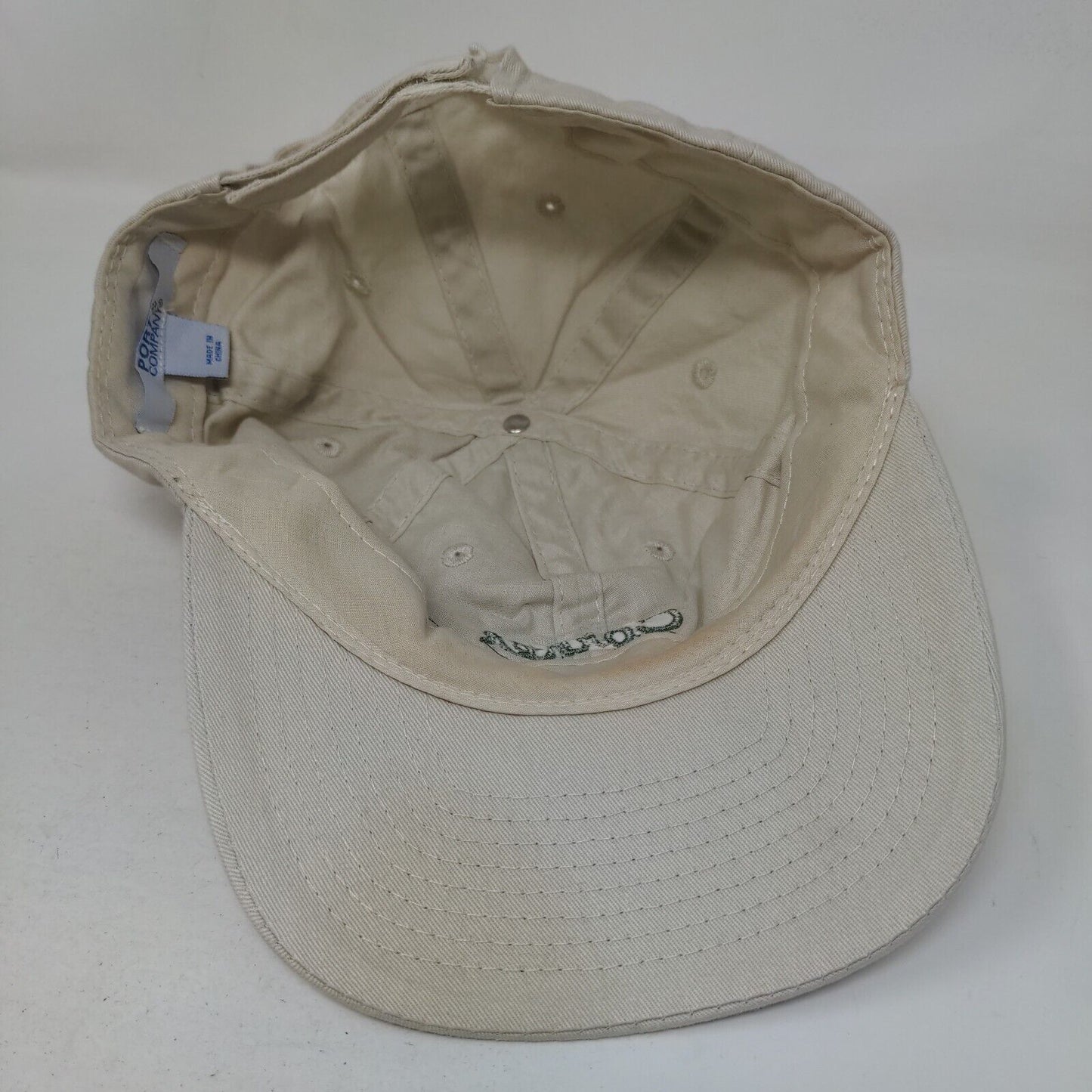 Corner Market Strapback Hat Tan One Size Embroidered Port & Company