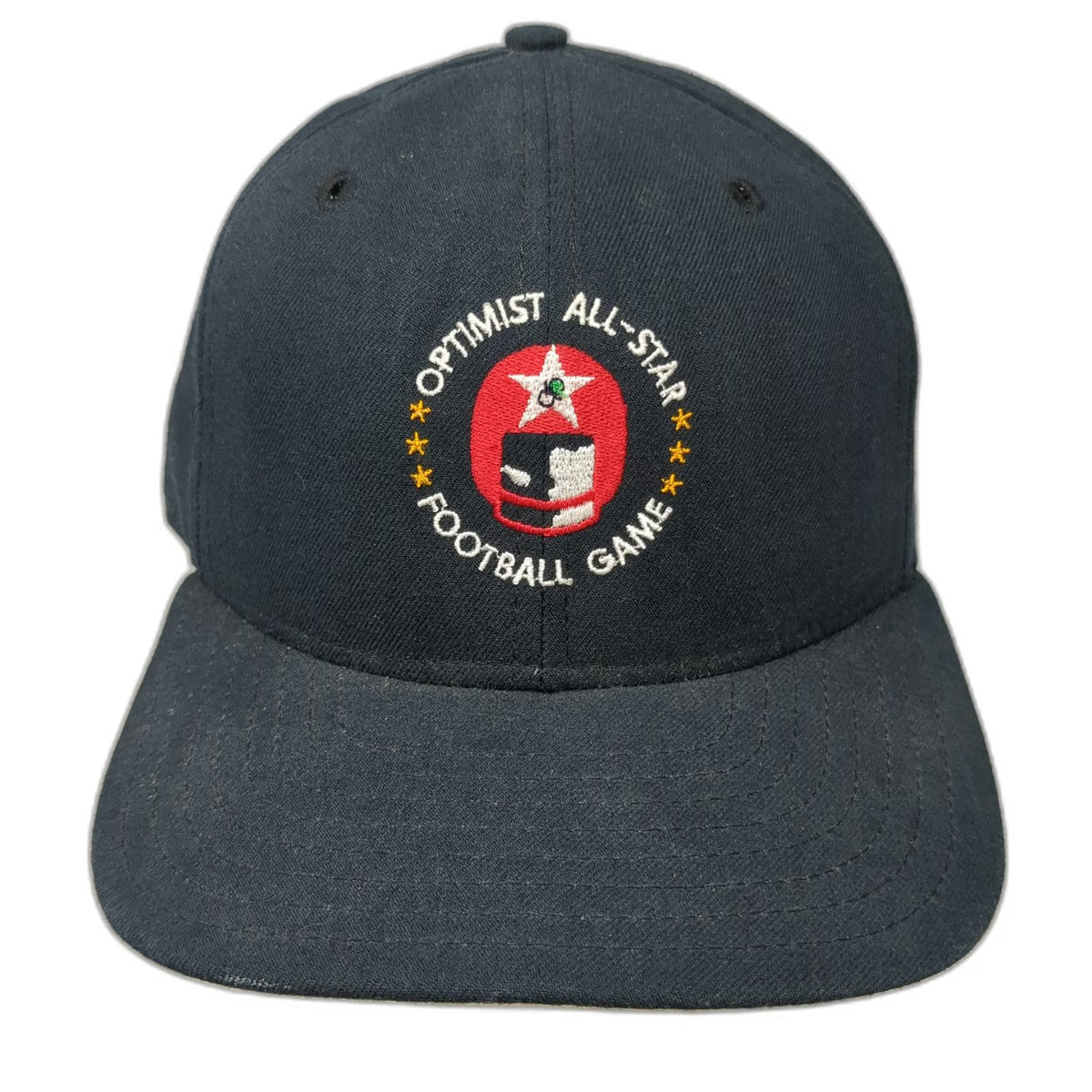 New Era Cap Blue 7 1/4 Wool Fitted Optimist All-Star Football Hat Vintage