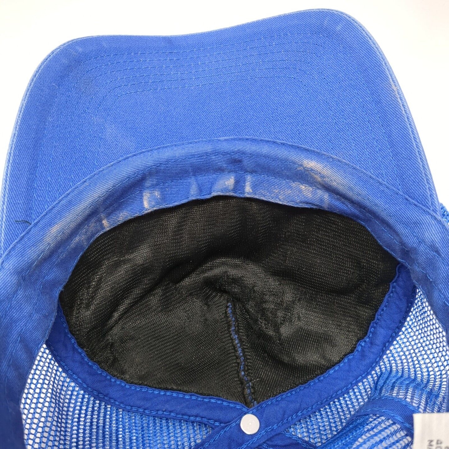 BIG X Snapback Trucker Hat Blue One Size Adjustable Patch Mesh Back 6 Panel