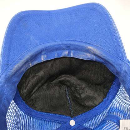 BIG X Snapback Trucker Hat Blue One Size Adjustable Patch Mesh Back 6 Panel
