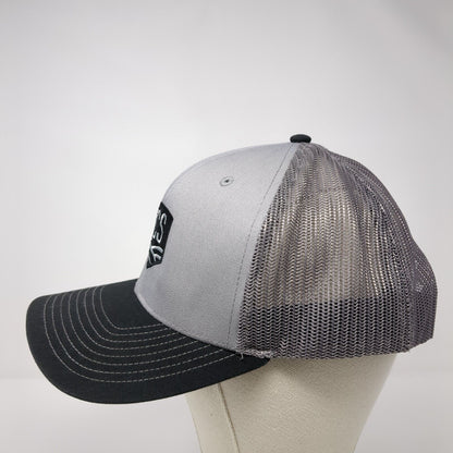 LCS Snapback 112 Trucker Hat Gray One Size Adjustable Mesh Back Richardson