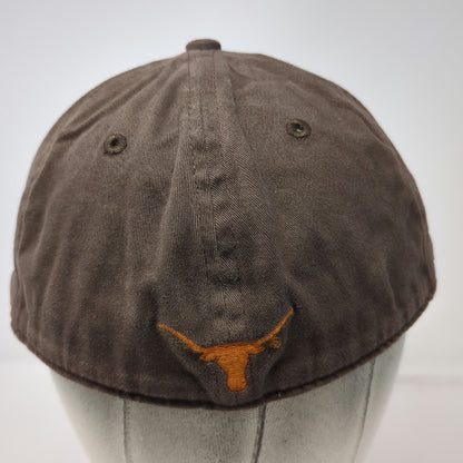Texas Longhorns NCAA Drew Pearson Brown One Size Cap Hat Distressed Green Brim