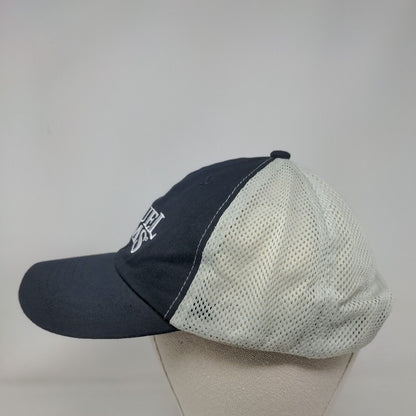 Samuel Adams Strapback Trucker Hat Blue One Size Embroidered Mesh Back 6 Panel