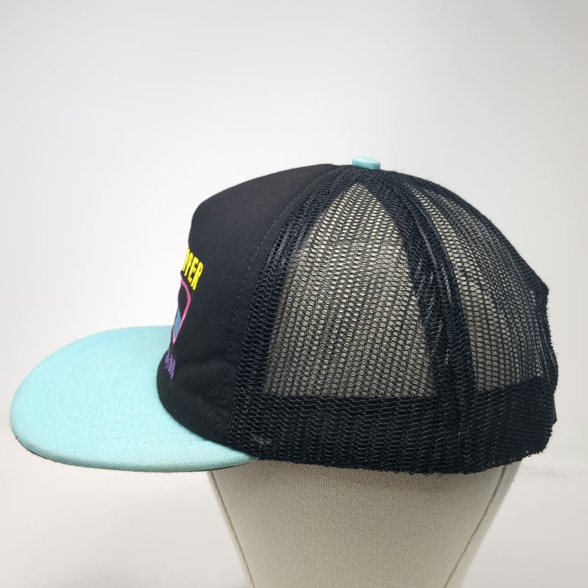 VonZipper Trucker Hat Black Blue One Size Tanning Team Sunglasses Snapback Mesh