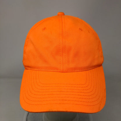 Signatures Snapback Hat Orange OSFM Adjustable Solid 6 Panel Blank