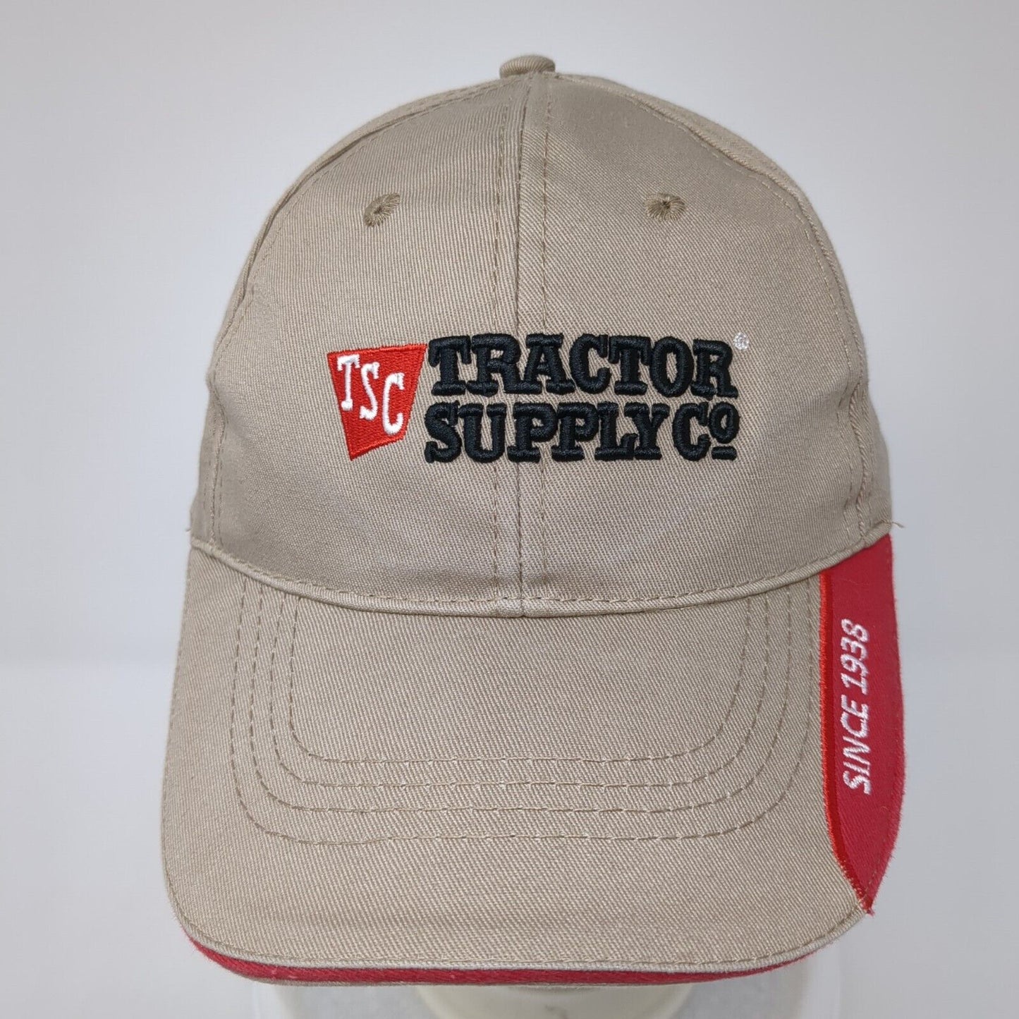 Tractor Supply Co Since 1938 Slideback Hat Tan OS Adjustable Embroidered Cotton