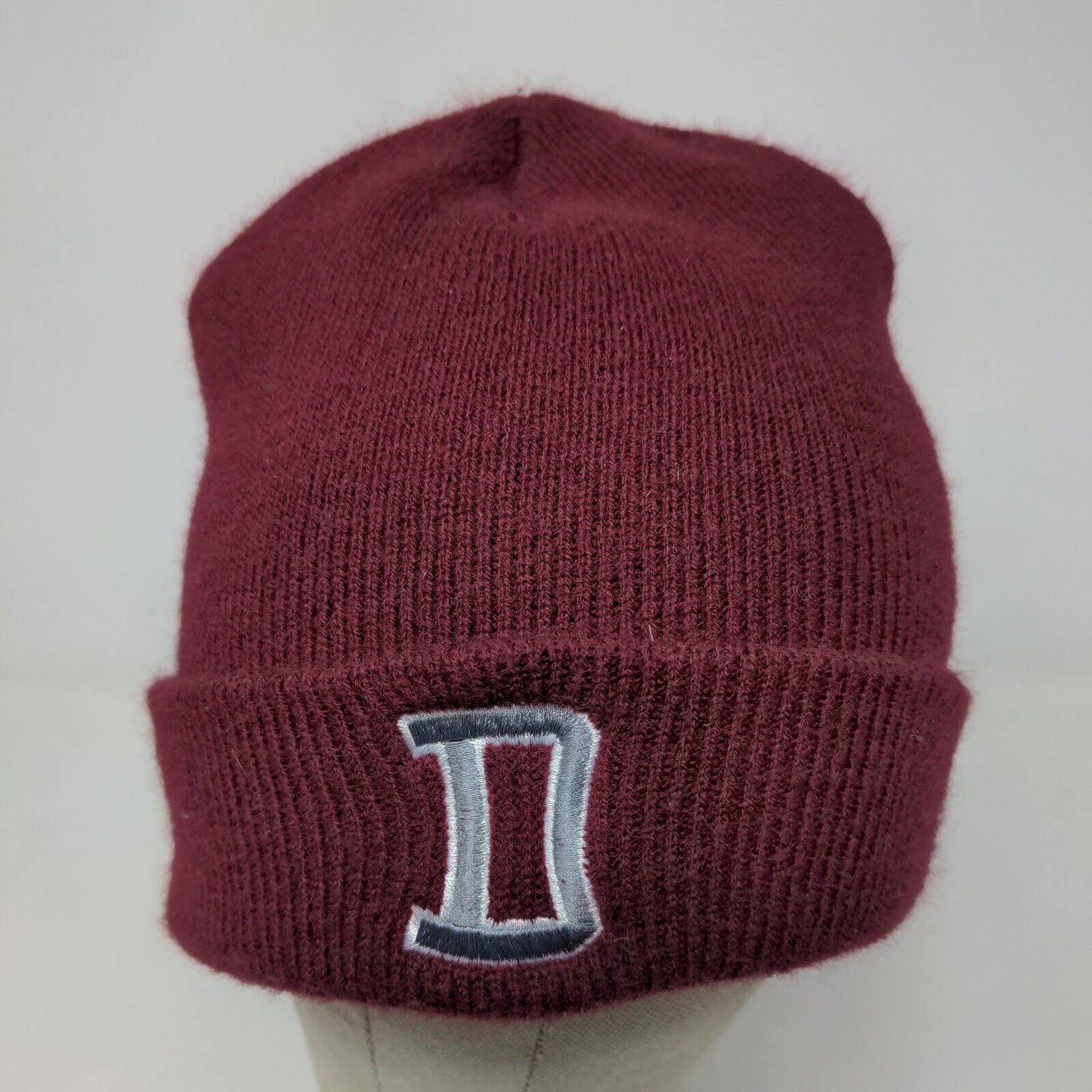 Unbranded Men's Knit Beanie Ski Cap Hat Red Embroidered D Warriors Logo