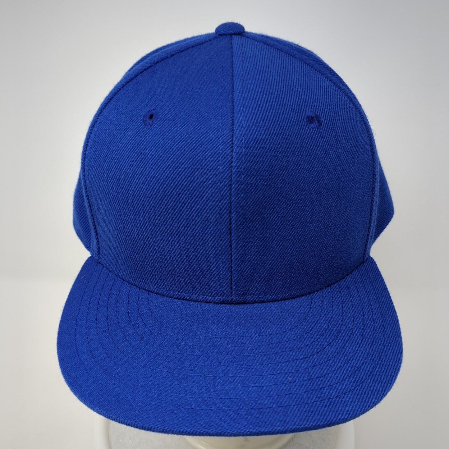 Decky Fitted Hat Blue Size 7 5/8 Lightweight Vented Holes 6 Panel Blank