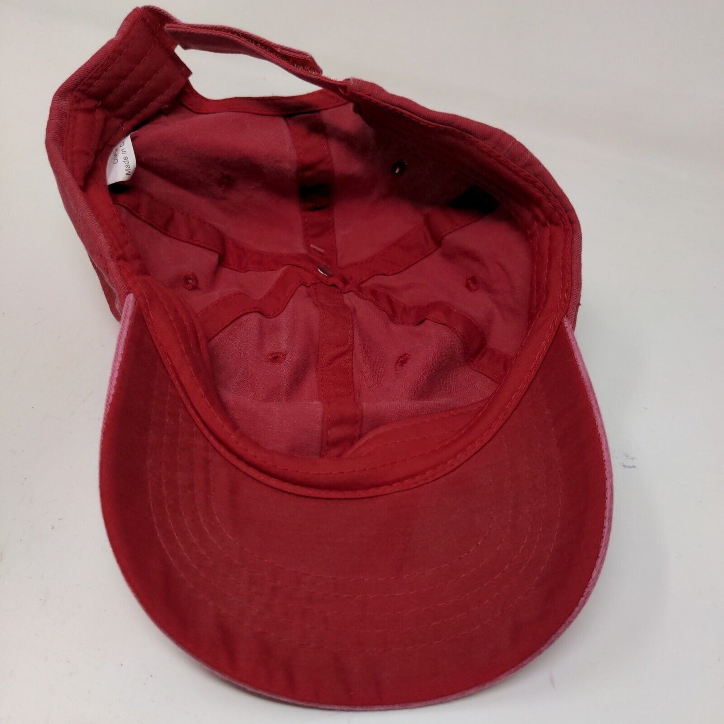 Unbranded Men's Strapback Hat Red OSFM Blank Adjustable Vent Holes