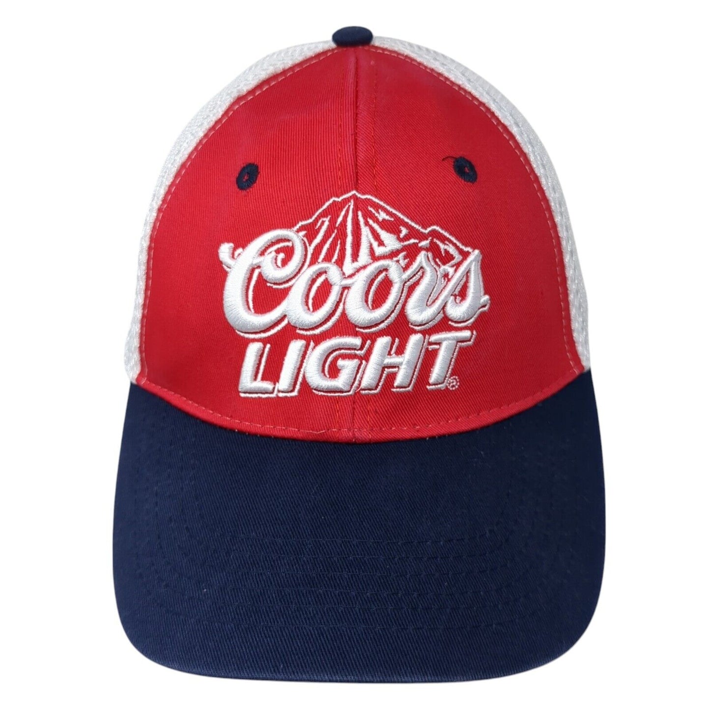 Coors Light Strapback Mesh Back Trucker Hat Multi One Size Colorblock