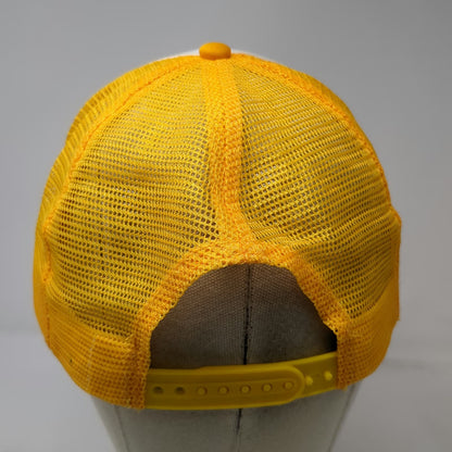 Goofy Foot Maui Hawaii Surf School Trucker Hat Yellow One Size Snapback Wave