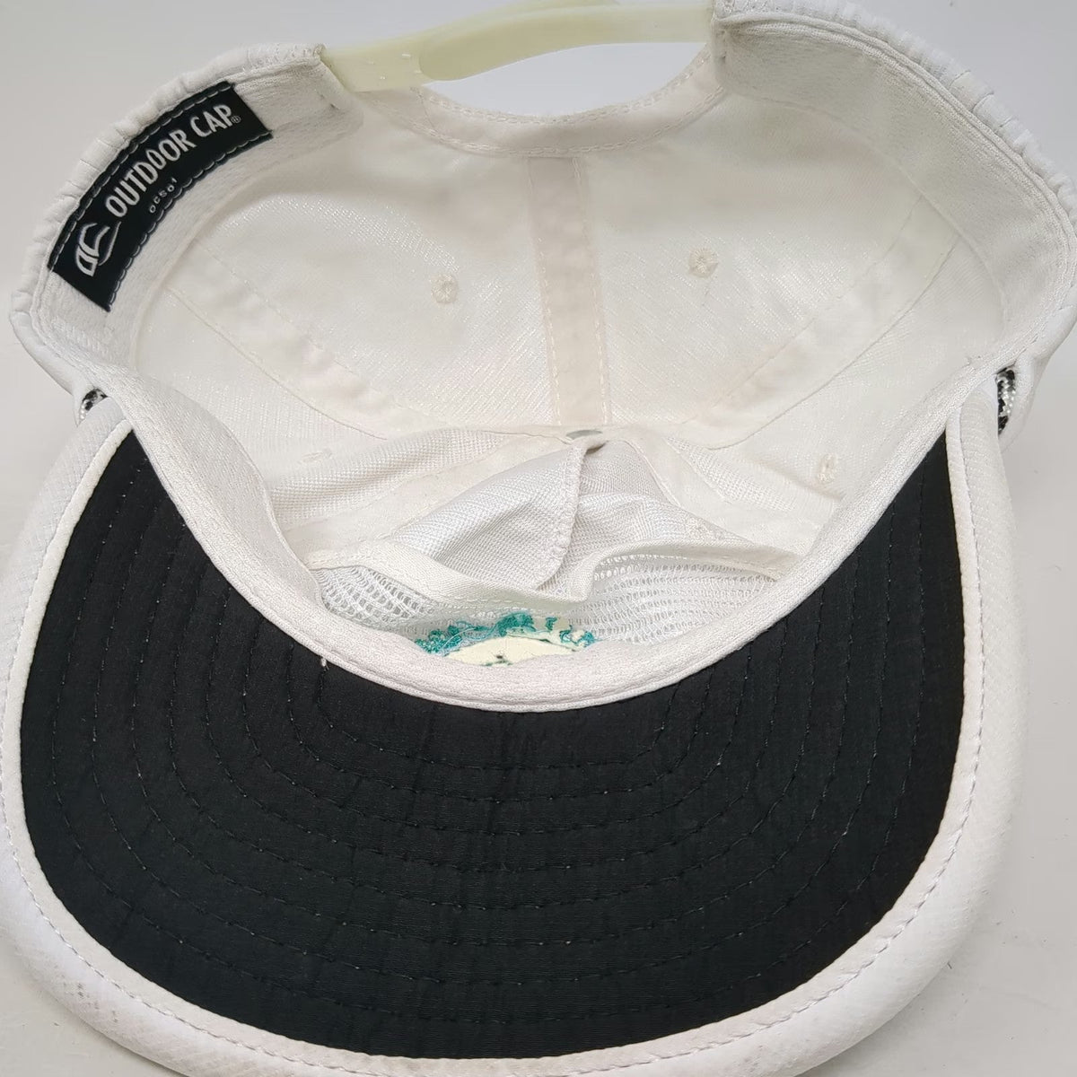 Outdoor Cap 5 Panel White One Size Sawtooth Lodge Idaho Mountain Green Rope Hat