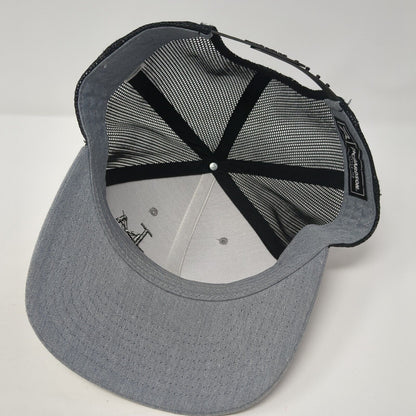 Richardson Snapback Mesh Back Trucker Hat Gray One Size Embroidered Letters