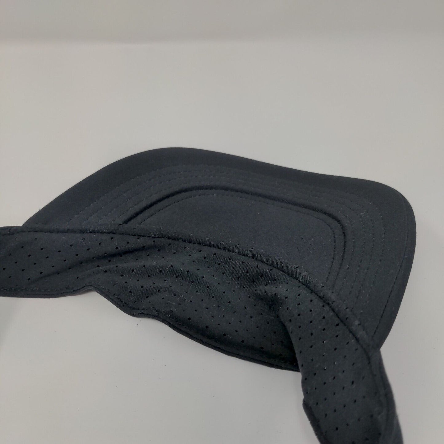 Nike Strapback Sun Visor Hat Black OSFA Adjustable Swoosh Just Do It Dri-Fit