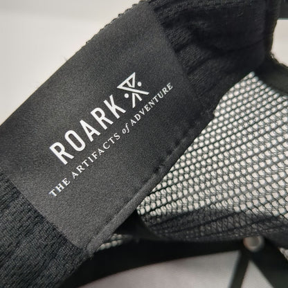 Roark Trucker Hat Black One Size Mesh Back Snapback Expedition Logo Patch Hat
