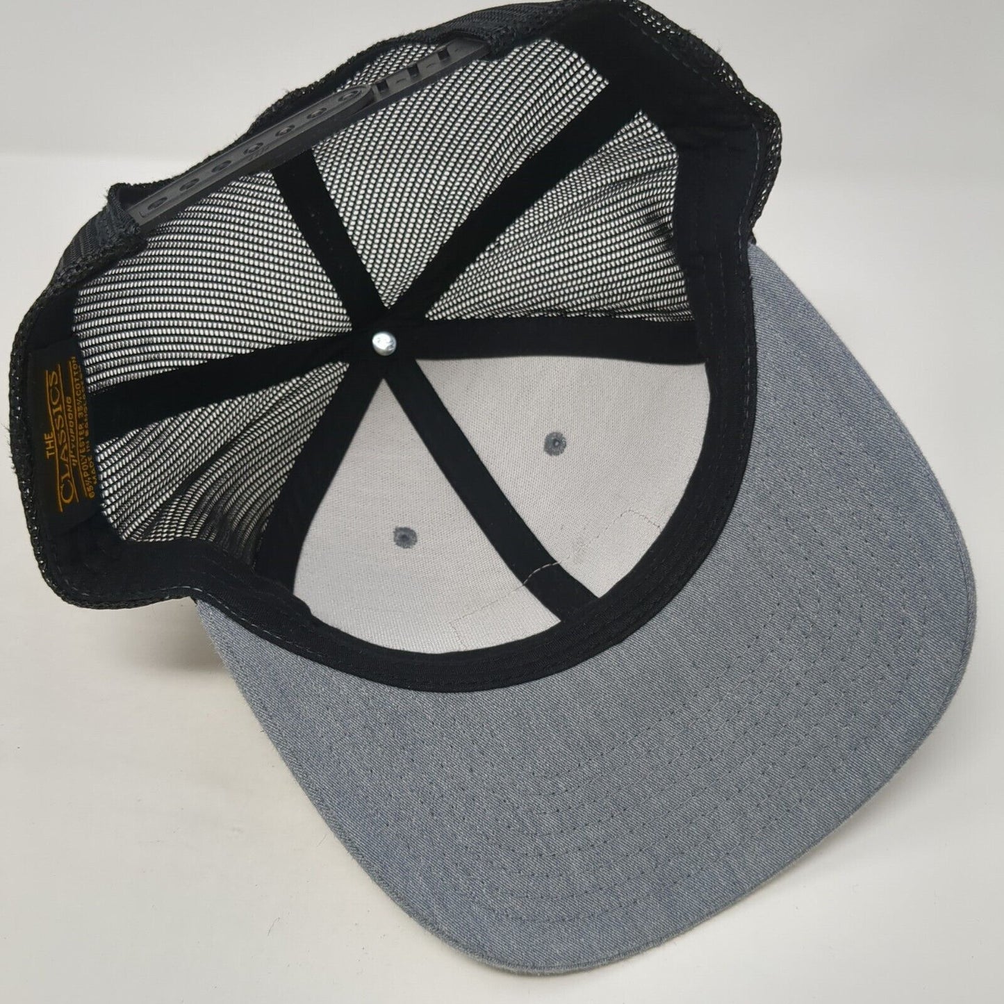 Follow The Deal Investments Snapback Trucker Hat Gray One Size Mesh Back