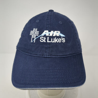 Air St. Lukes Strapback Hat Blue One Size Adjustable Embroidered 6 Panel Otto