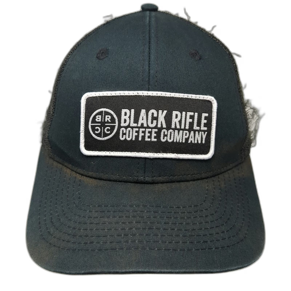 Black Rifle Coffee Company Trucker Hat Black One Size Mesh Snapback Logo Patch