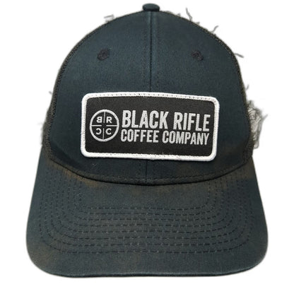 Black Rifle Coffee Company Trucker Hat Black One Size Mesh Snapback Logo Patch