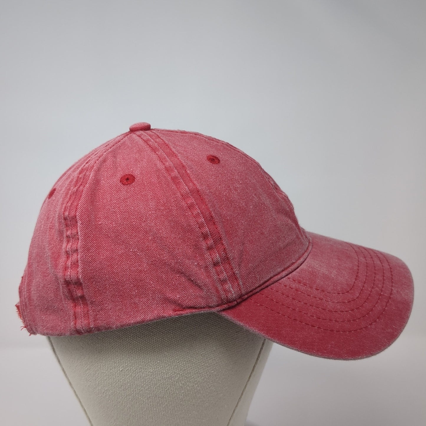 Unbranded Strapback Baseball Cap Red One Size Adjustable 6 Panel Blank