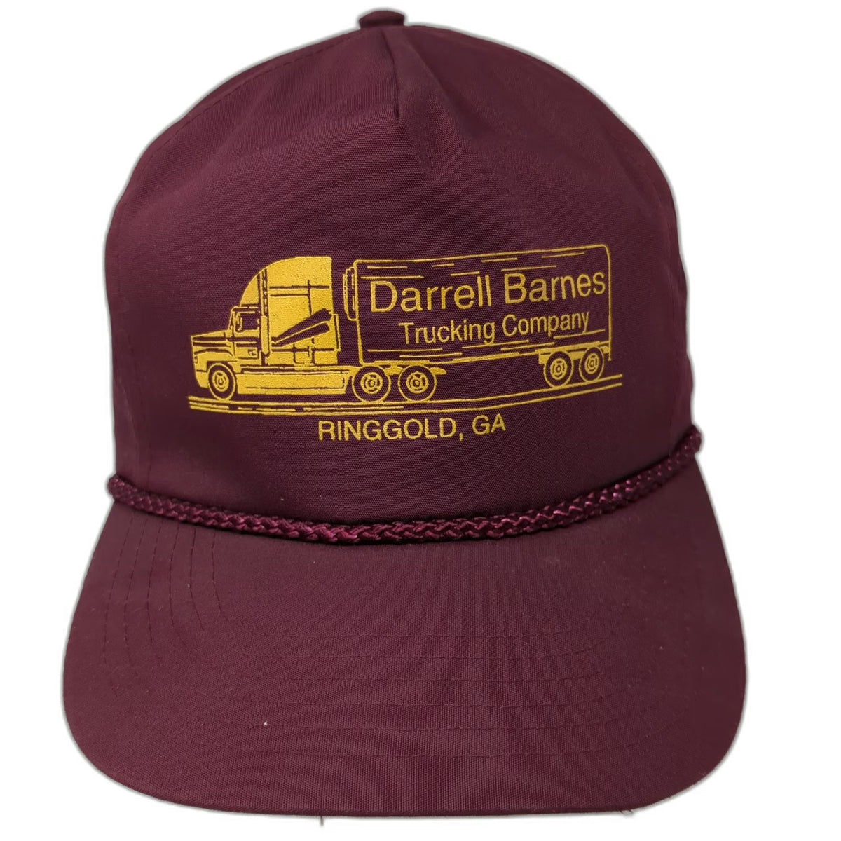 Otto 5 Panel Red Hat One Size Darrell Barnes Trucking Graphic Rope Slideback