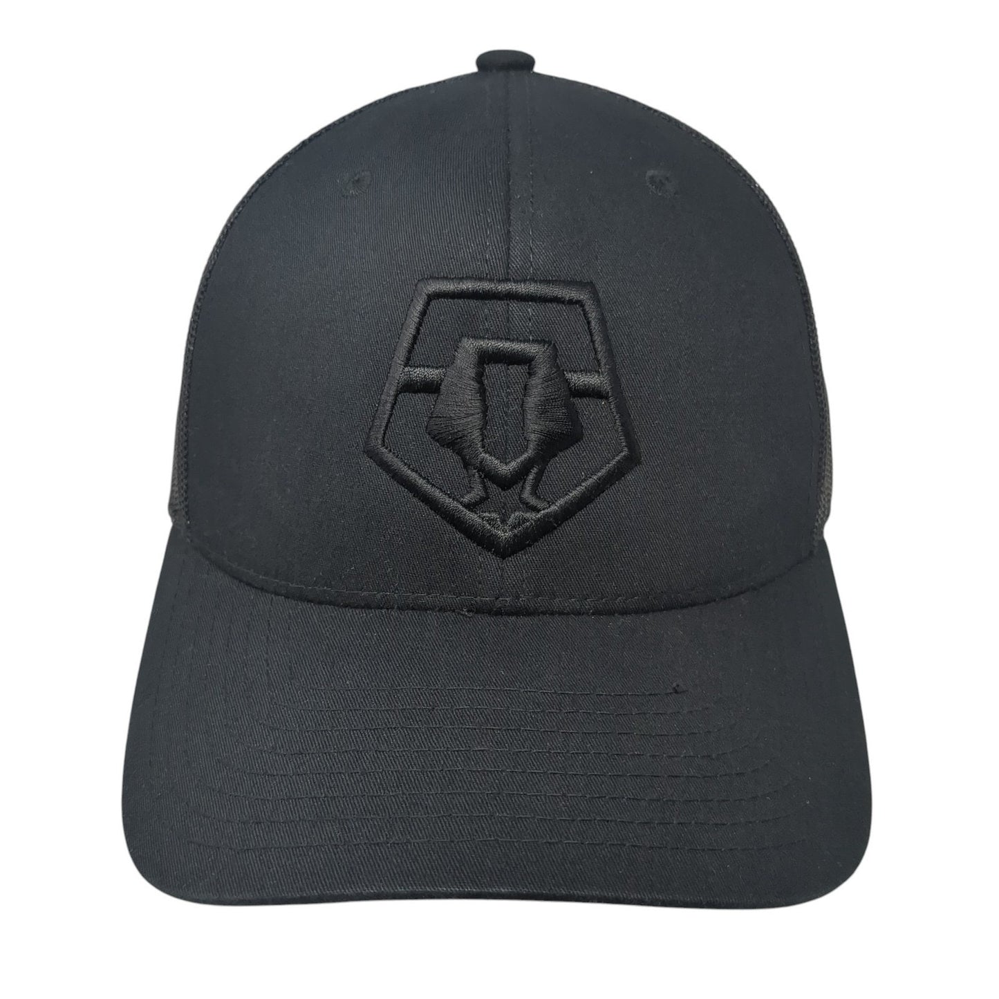 The Classics Yupoong Snapback Trucker Hat Black One Size Embroidered