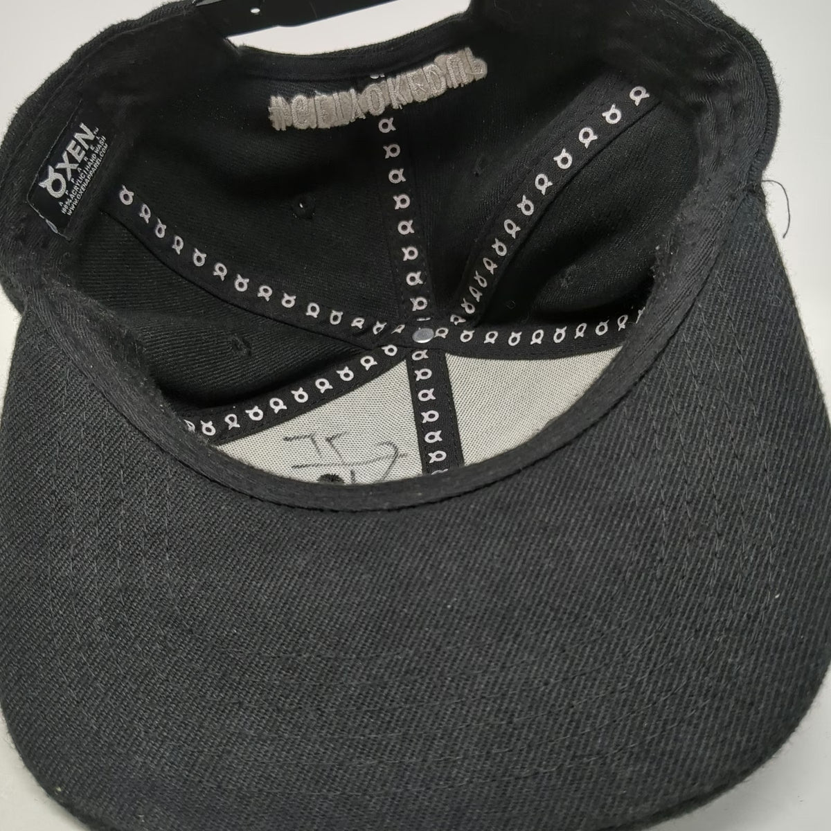 Oxen Snapback Black Hat One Size Bull Horns #GETYOKEDUP Logo Embroidered Gym