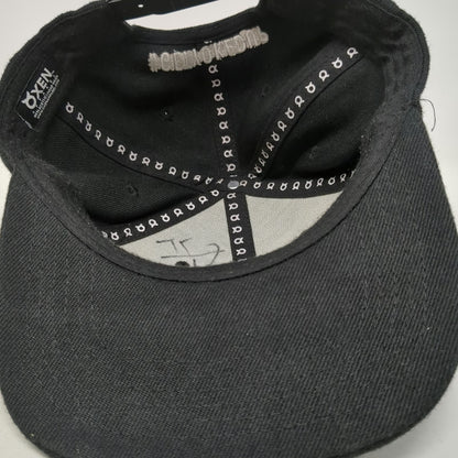 Oxen Snapback Black Hat One Size Bull Horns #GETYOKEDUP Logo Embroidered Gym