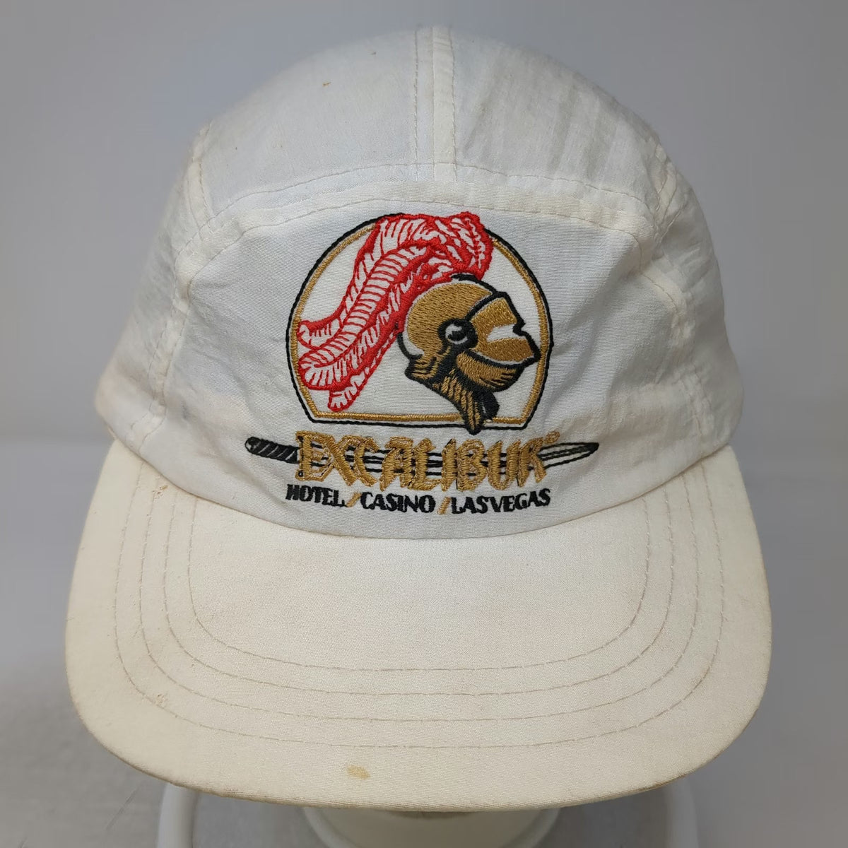 Triangle Baseball Cap Beige One Size Excalibur Hotel Casino Las Vegas Knight Hat