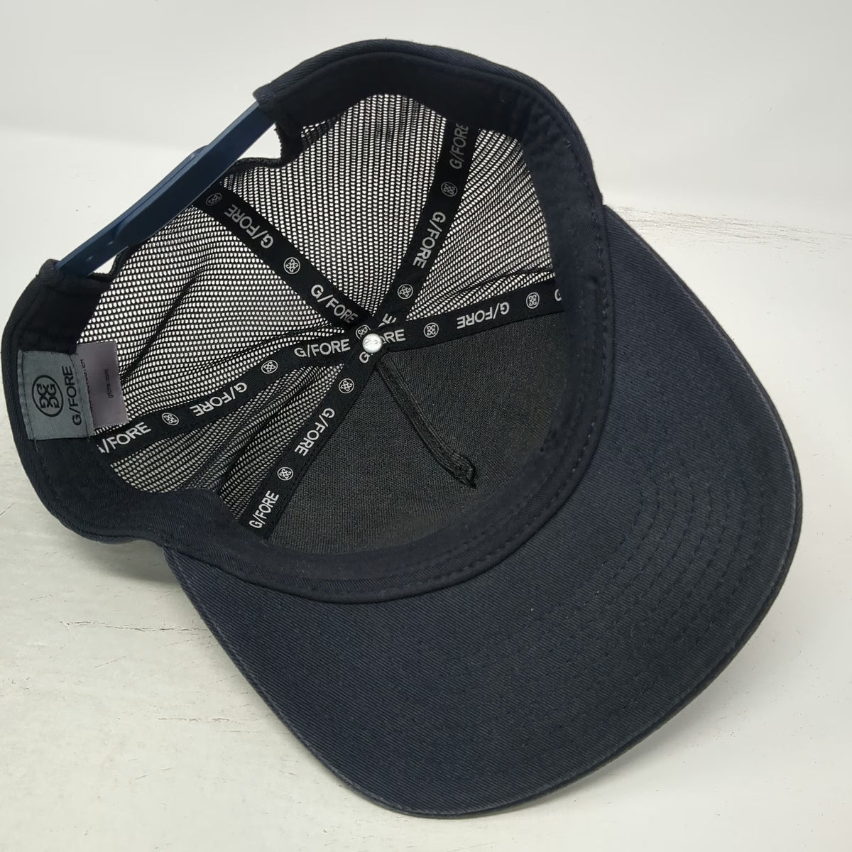 G/FORE Trucker Hat Blue One Size Mesh Back Snapback Circle Logo Gradient Pins