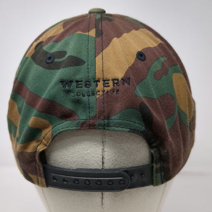 Yupoong Snapback Hat Green Black Brown One Size Western Collective Camo Mountain