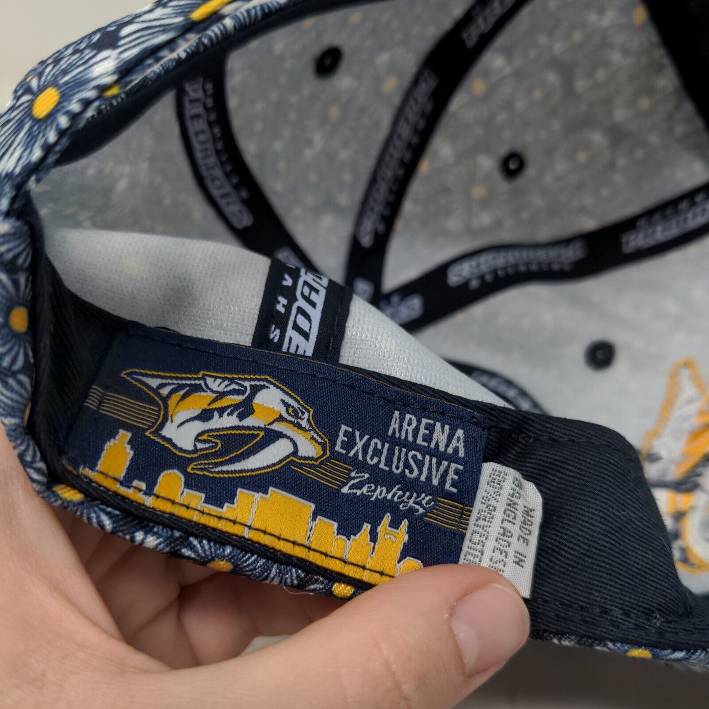 Zephyr Women's Slideback Hat Multicolor Embroidered Nashville Predators Logo