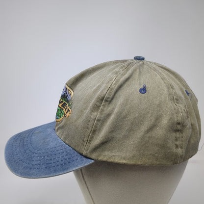 Hozer Headwear 5 Panel Green Blue Hat One Size BMC West Mountain Logo Slideback