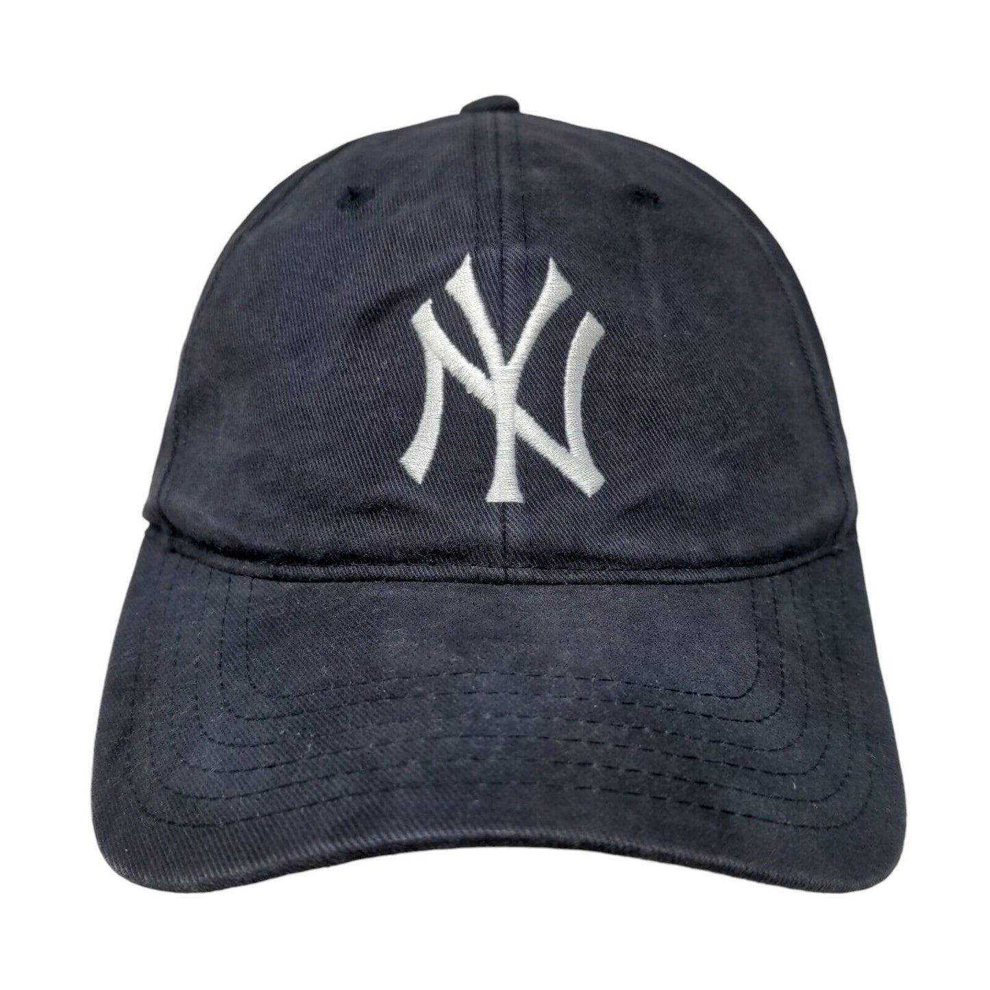 MLB Men's Strapback Hat Blue OSFA Embroidered New York Yankees Logo Cotton