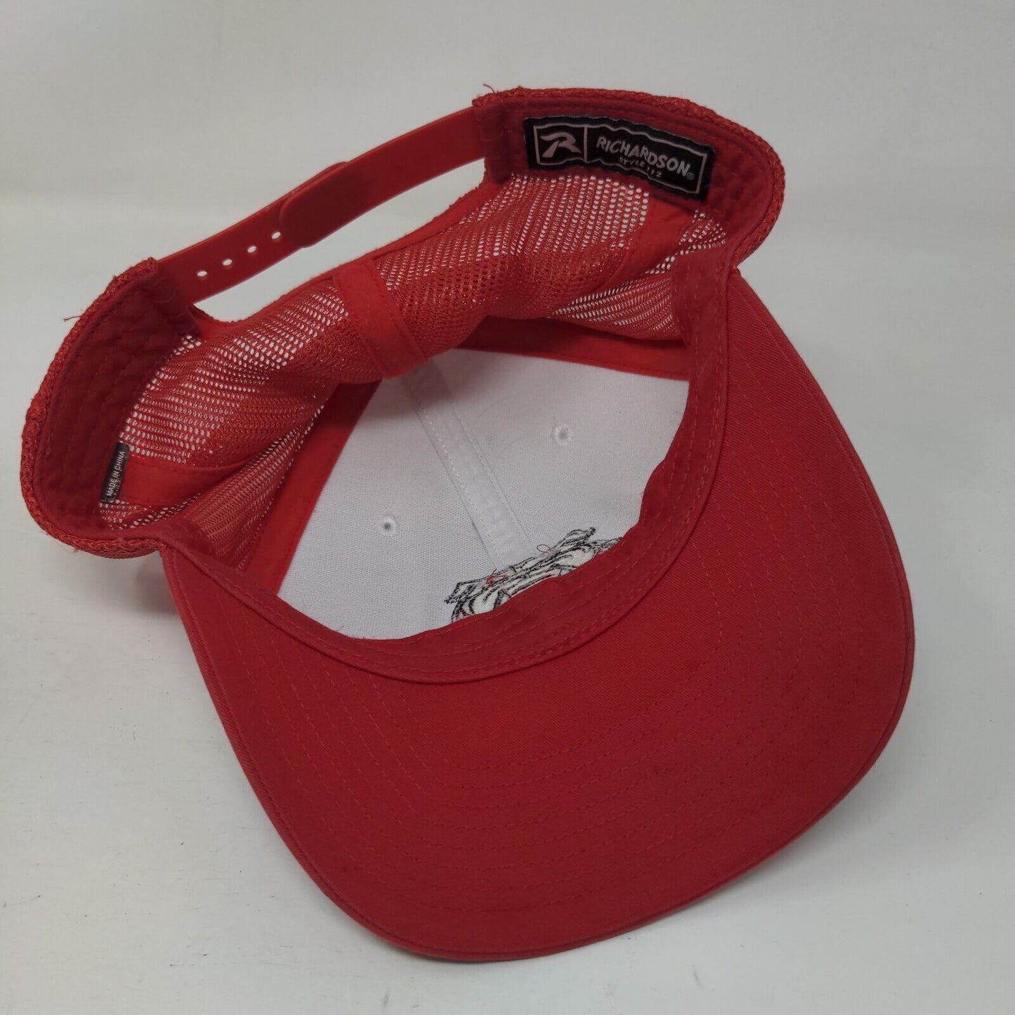 Georgia Bulldogs Snapback Trucker Hat Red OS Adjustable Mesh Back Richardson