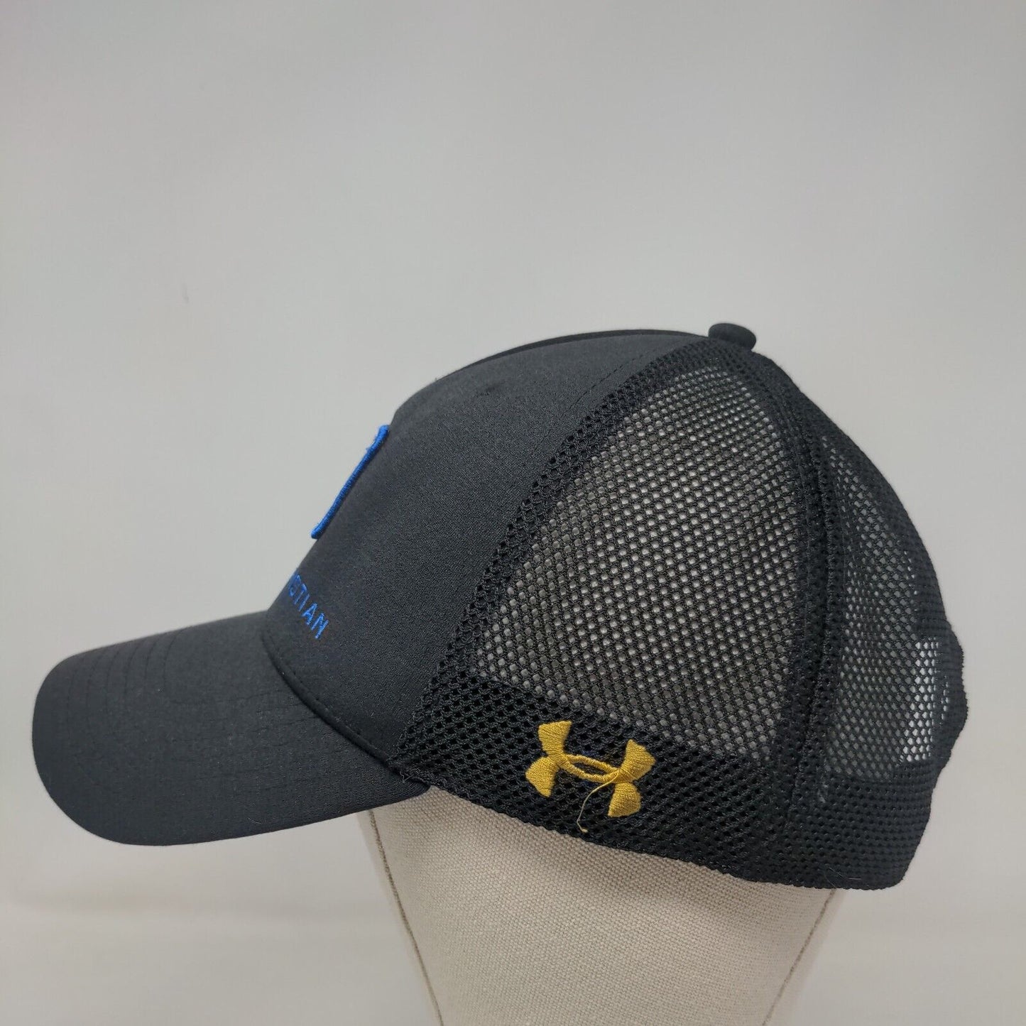 Rejoice Christian Snapback Trucker Hat Black OSFA Embroidered Under Armour