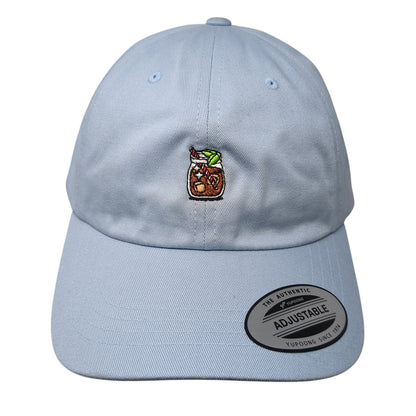 Cocktail Slideback Hat Blue One Size Adjustable Halfday Solid Yupoong