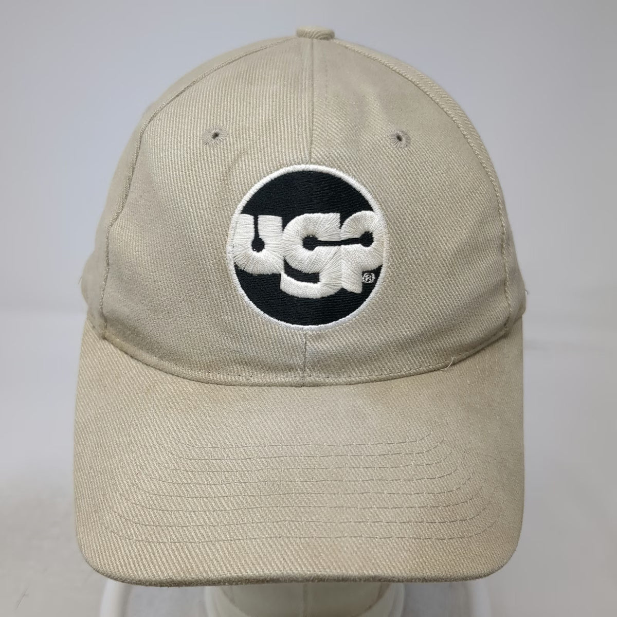 Mega Cap Baseball Cap Beige One Size UCP Logo Snapback 100% Cotton 6 Panel Hat