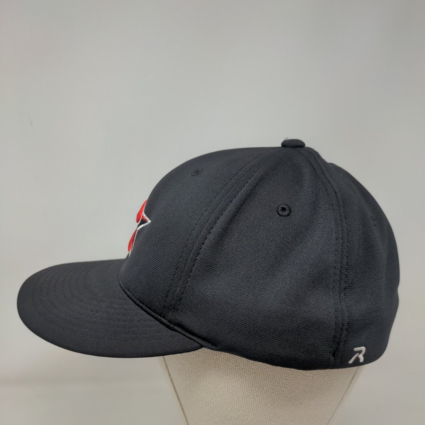 Richardson Fitted Hat Black L/XL Embroidered PTS20 Pulse Flexfit